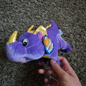 NWT King Plush Purple Triceratops Dinosaur Plush